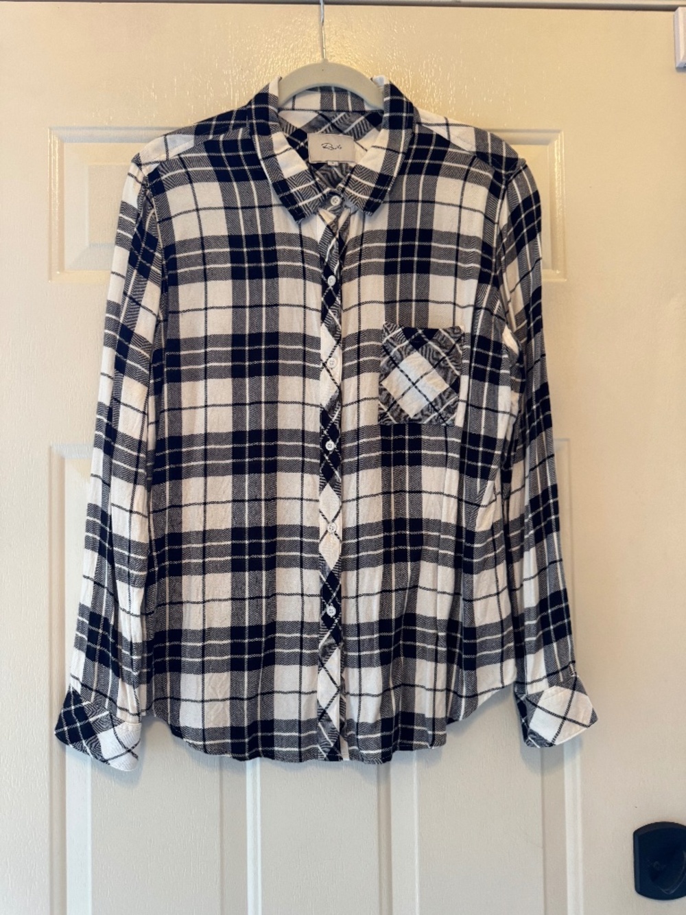 Rails Black and White Button Down